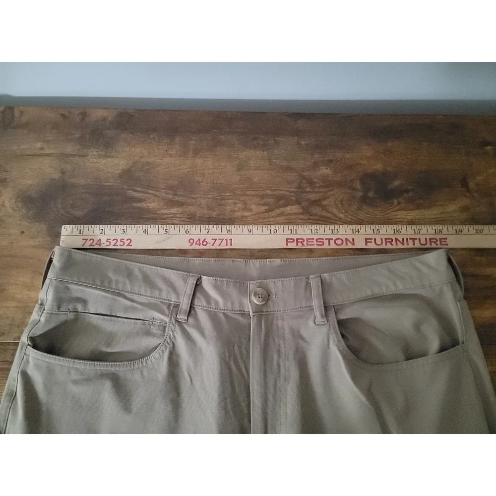 Callaway Golf Pants Mens 36x30 (Fits 36x27.5) Khaki Straight Flat Front Stretch